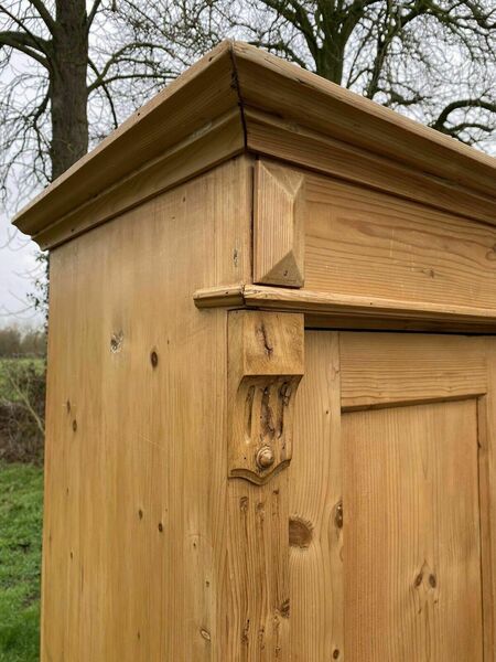 Vintage gustavian style pine hall wardrobe storage cupboard armoire – A rare vintage treasure