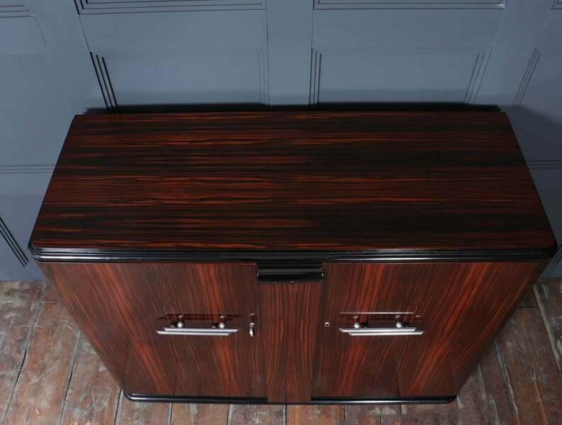 French art deco sideboard in macassar ebony – A rare vintage treasure