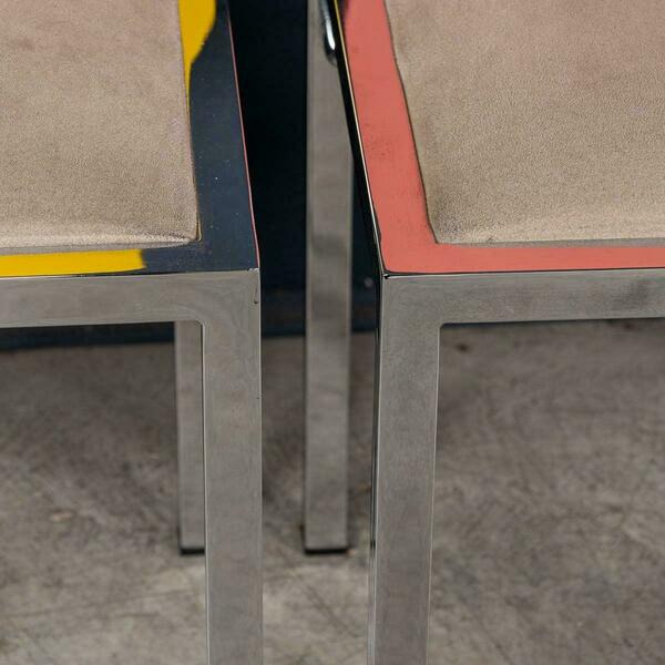 20thc italian pair of omaggi chairs by salvati & tresoldi for saporiti c.1980 – A rare vintage treasure
