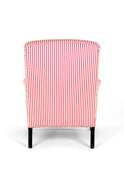 French candy stripe armchair, 1800s – A rare vintage treasure