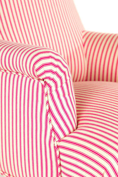 French candy stripe armchair, 1800s – A rare vintage treasure