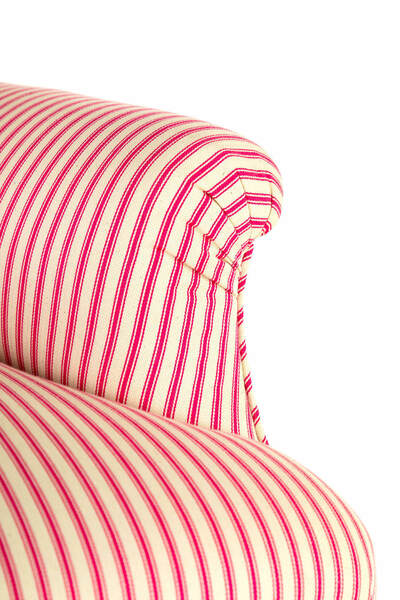 French candy stripe armchair, 1800s – A rare vintage treasure