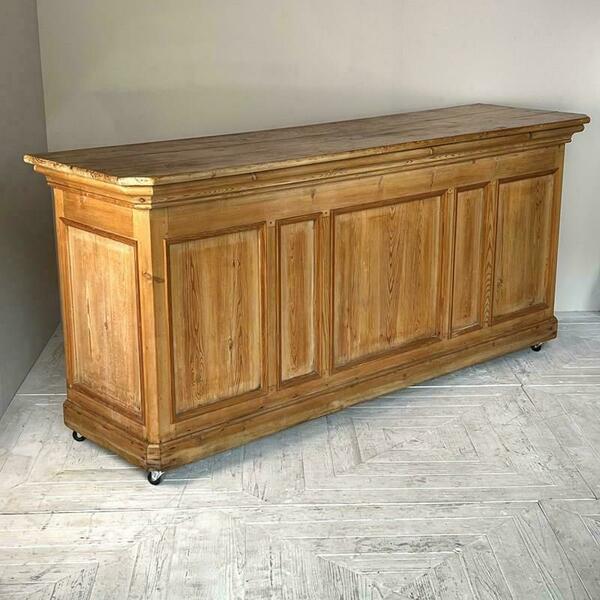 Vintage french pine haberdashery shop counter – A rare vintage treasure