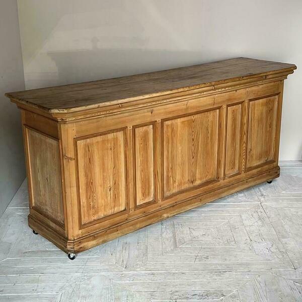 Vintage french pine haberdashery shop counter – A rare vintage treasure