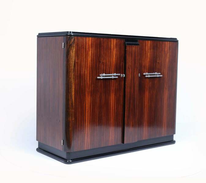 French art deco sideboard in macassar ebony – A rare vintage treasure